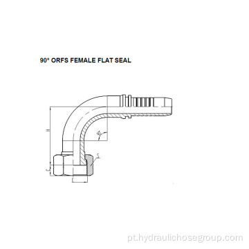 90 Cotovelo ORFS Fêmea Flat Seal 24291